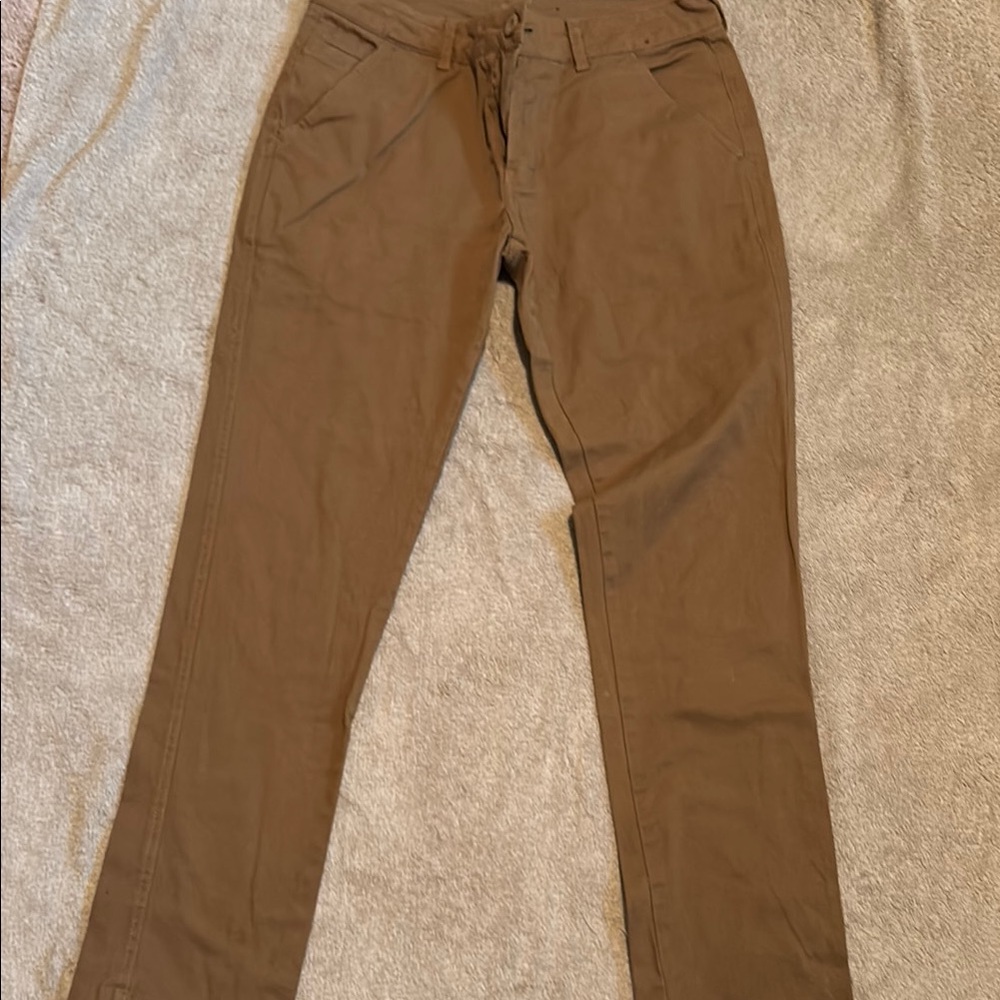 Brown Chinos with Straight Leg Cut